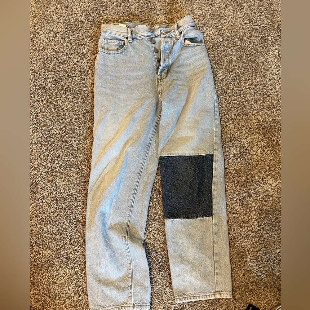 Pacsun Patched straight leg jeans